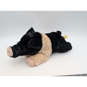 Miyoni by Aurora Black Tan Pig Plush 6 Inch 2022 Stuffed Animal Toy